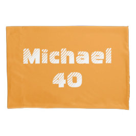 Personalized Soccer coach Orange white Colorful Kissenbezug