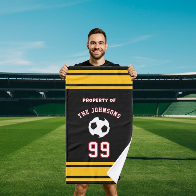 Personalized soccer Sports coach Football Player Handtuch (Von Creator hochgeladen)