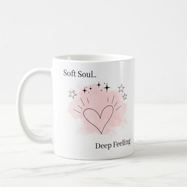 Personalized Soft Soul Ceramic Coffee Mug Kaffeetasse (Links)