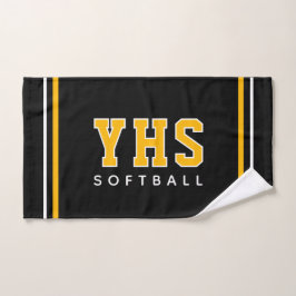 Personalized Softball School Initials, Team Gift Handtuch