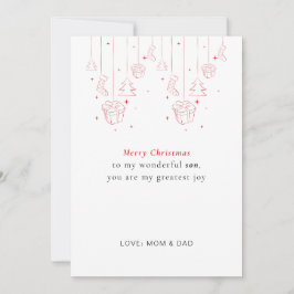 Personalized Son Christmas Card Feiertagskarte