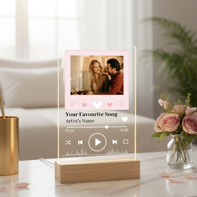 Personalized Song Code Romantic LED Night Light  Acrylschild (Personalized Song Code Romantic LED Night Light Acrylic Sign)