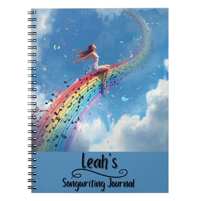 PERSONALIZED Songwriting Journal, Spiral Bound Notizblock (Vorderseite)
