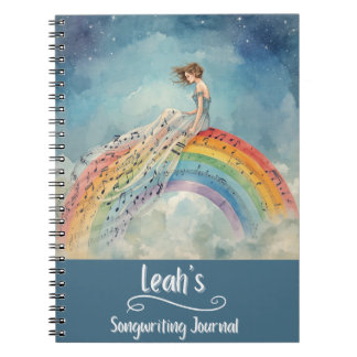PERSONALIZED Songwriting Journal, Spiral Bound Notizblock