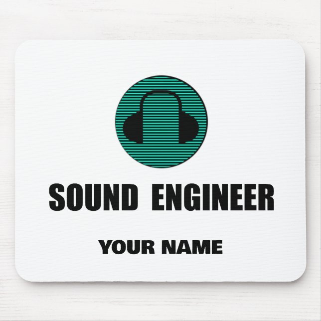 Personalized Sound Engineer Audio Engineering Mousepad (Vorne)