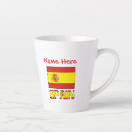 Personalized Spain Flag Heritage Design Small Milchtasse