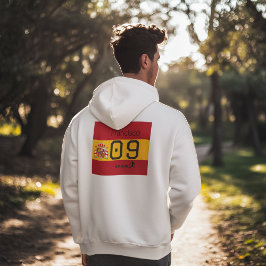 Personalized Spain National Soccer Graphic Athlete Hoodie