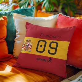 Personalized Spain National Soccer Graphic Athlete Kissen