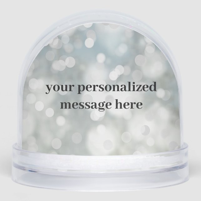 Personalized Sparkle Photo Snow Globe Schneekugeln (Vorderseite)