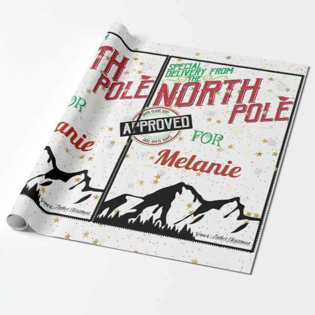 Personalized Special Delivery From The North Pole Geschenkpapier (Ungerollt)