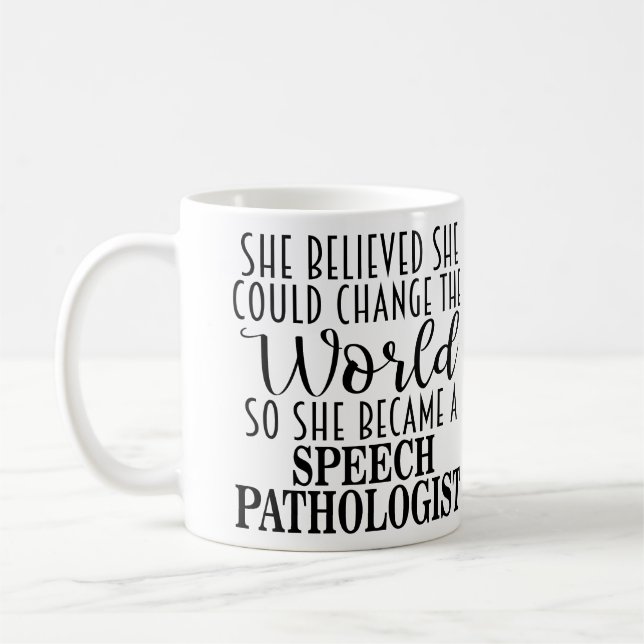 Personalized Speech Pathologist Gift Mug Kaffeetasse (Links)