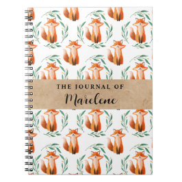 Personalized Spiral Photo Notebook – Cute Fox  Notizblock