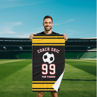 Personalized Sports soccer coach Football Player Handtuch