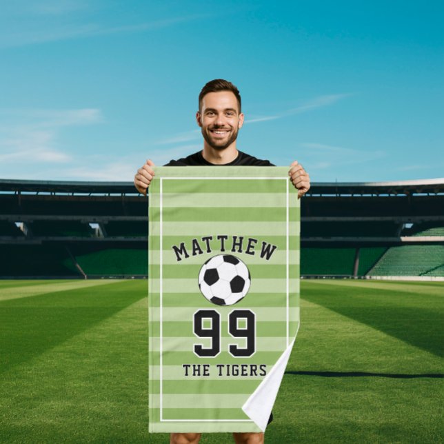 Personalized Sports soccer Football Player Handtuch (Von Creator hochgeladen)