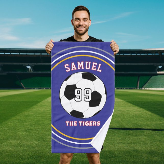 Personalized Sports soccer Football Player Handtuch (Von Creator hochgeladen)