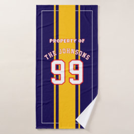 Personalized Sports Towel | Custom Football Player Badehandtuch