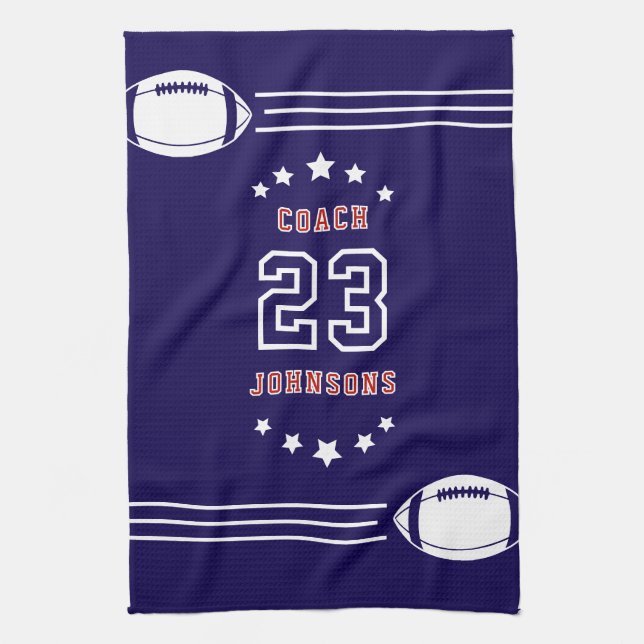 Personalized Sports Towel Players and Coach Geschirrtuch (Vertikal)