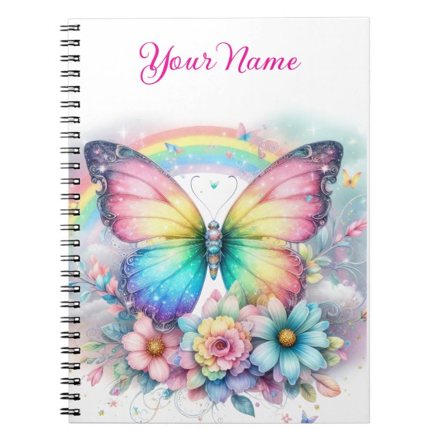 Personalized Spring Floral Spiral Notebook Notizblock (Vorderseite)