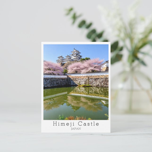 Personalized, Spring Himeji Castle Postkarte (Stehend Vorderseite)