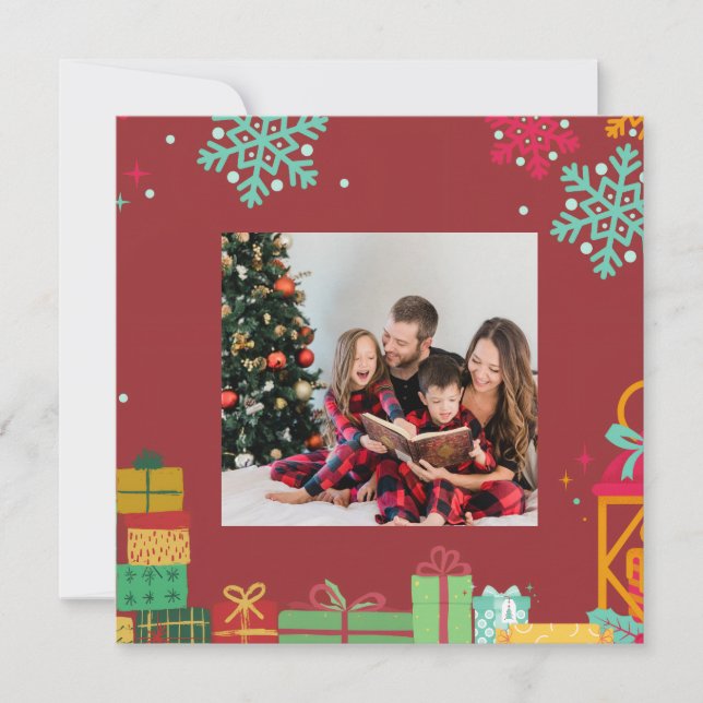 Personalized Square Holiday Card (Vorderseite)