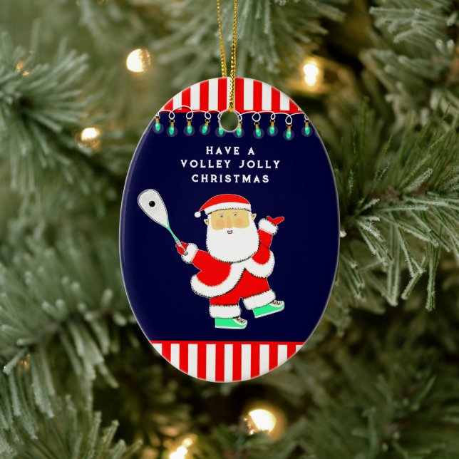 Personalized Squash Sports Keramik Ornament (Baum)
