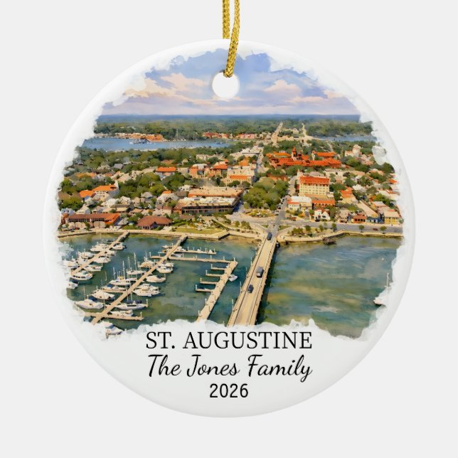 Personalized St. Augustine Ornament Custom Florida (Vorne)