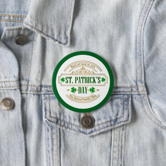 Personalized St. Patrick's Day I Luck of the Irish Button