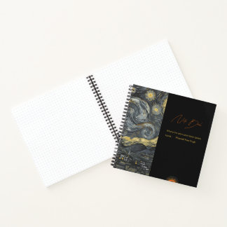 Personalized Starry Night Aesthetic Notebook Notizbuch