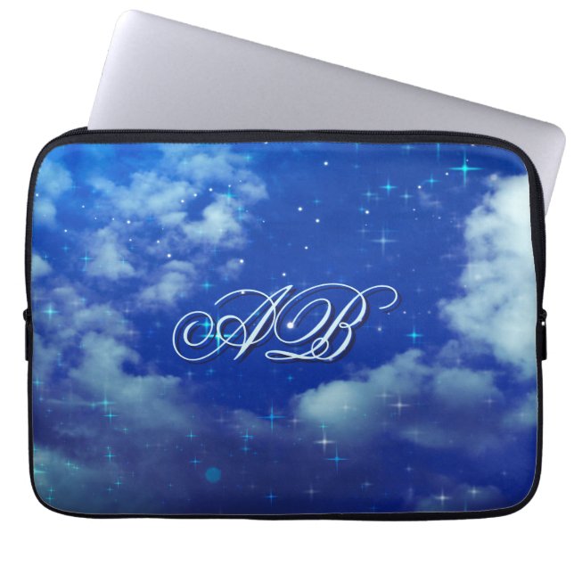 Personalized Starry Night Sleeve | Monogram Laptop (Vorderseite)