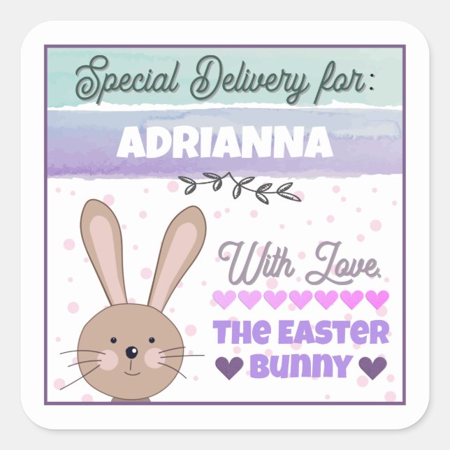 Personalized Stickers from Easter Bunny With Love (Vorderseite)