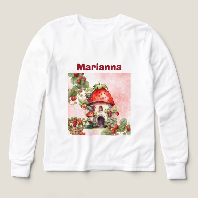 Personalized Strawberry & Little Mouse Tri-Blend  (Design Vorderseite)