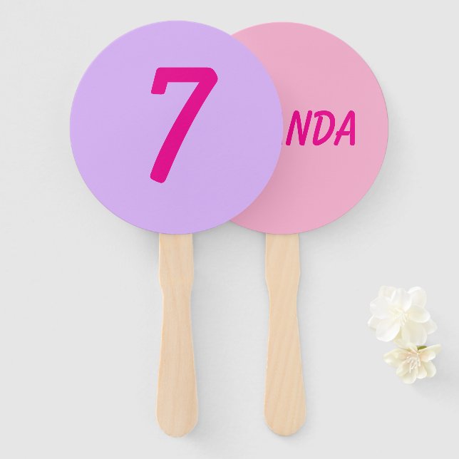 Personalized stripe and spot birthday bunting  fächer (Vorne und Hinten)