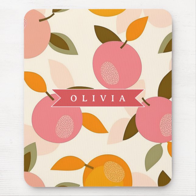 Personalized Summer Colorful Strawberry Pattern Mousepad (Vorne)