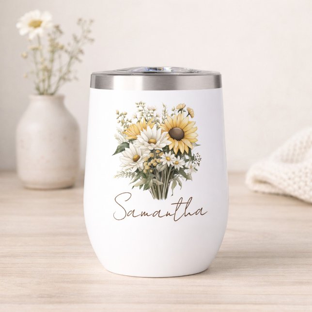 Personalized Summer Daisy Bouquet Name (Von Creator hochgeladen)