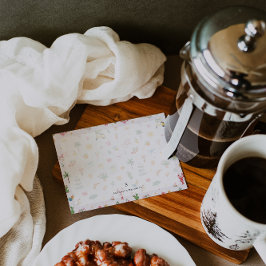 Personalized Summer Watercolor Pattern Mitteilungskarte