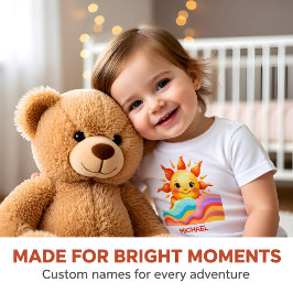 Personalized Sunny Rainbow Baby  Baby T-shirt