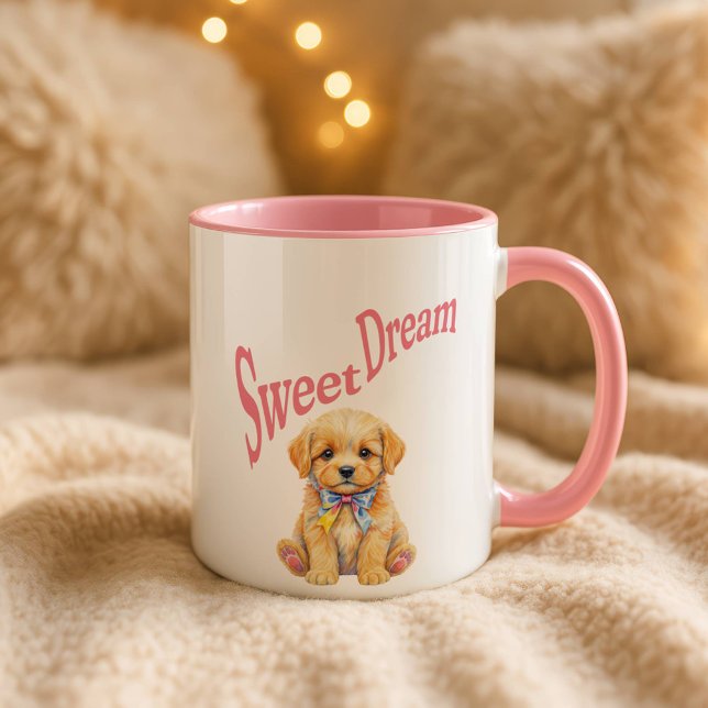 Personalized "Sweet Dream" Puppy Dog Watercolor Mu Tasse (Von Creator hochgeladen)