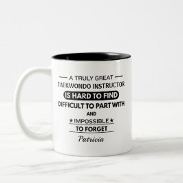 Personalized Taekwondo Instructor Zweifarbige Tasse