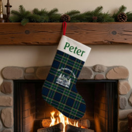 Personalized Tartan Family Cabin Christmas Kleiner Weihnachtsstrumpf
