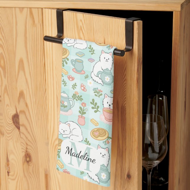 Personalized Tea & Baker Monogram Kitchen Towels Geschirrtuch (Drittel gefaltet)