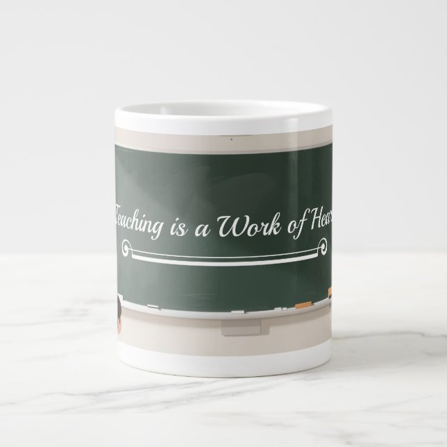 Personalized Teacher Gift | Proud Teacher Design  Jumbo-Tasse (Vorderseite)