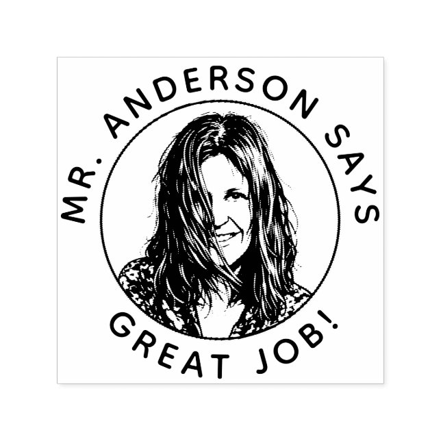 Personalized Teacher Stamp With Custom Photo Stamp Permastempel (Design)