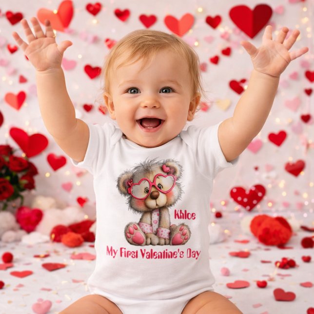 Personalized Teddy Bear Baby Bodysuit  Baby Strampler (Von Creator hochgeladen)
