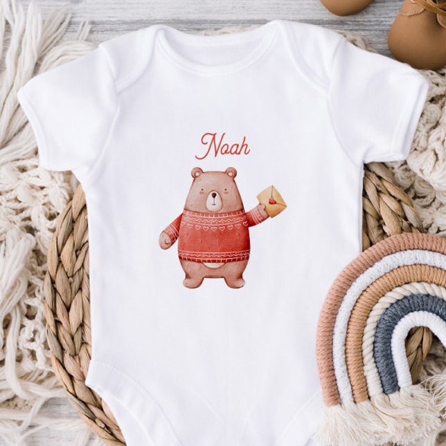 Personalized Teddy Bear Baby Bodysuit with Love Le Baby Strampler (Von Creator hochgeladen)