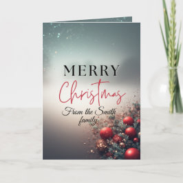 Personalized, Text and Picture Christmas Card Feiertagskarte