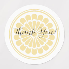 Personalized Thank You Chrysanthemum Etiketten