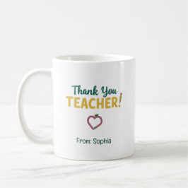 Personalized Thank You Teacher Gift From Student  Kaffeetasse