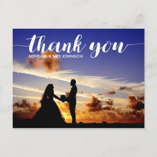 Personalized Thank You Wedding Postcard Note Postkarte