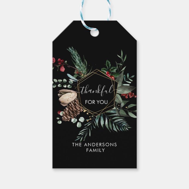 Personalized Thankful for you! Geschenkanhänger (Vorderseite)