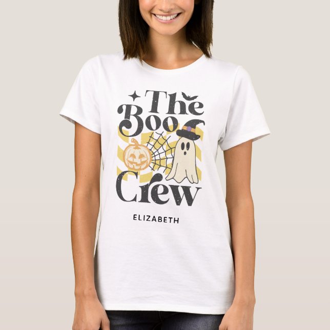 Personalized The Boo Crew Halloween T-Shirt (Vorderseite)